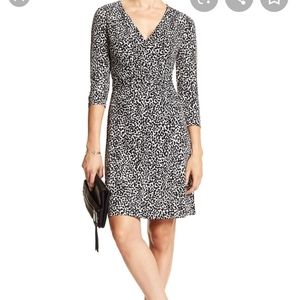 Banana Republic Factory Animal Print Wrap Dress